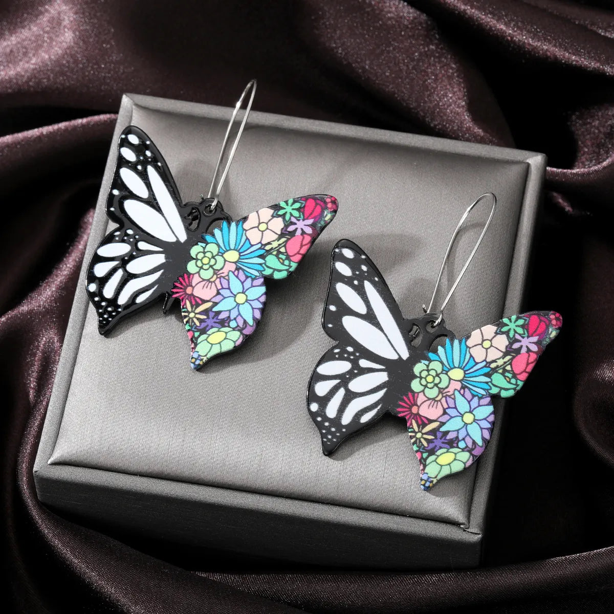 1 Pair Sweet Butterfly Arylic Women'S Drop Earrings