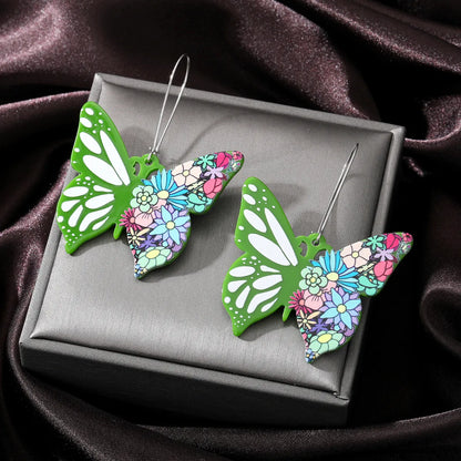 1 Pair Sweet Butterfly Arylic Women'S Drop Earrings