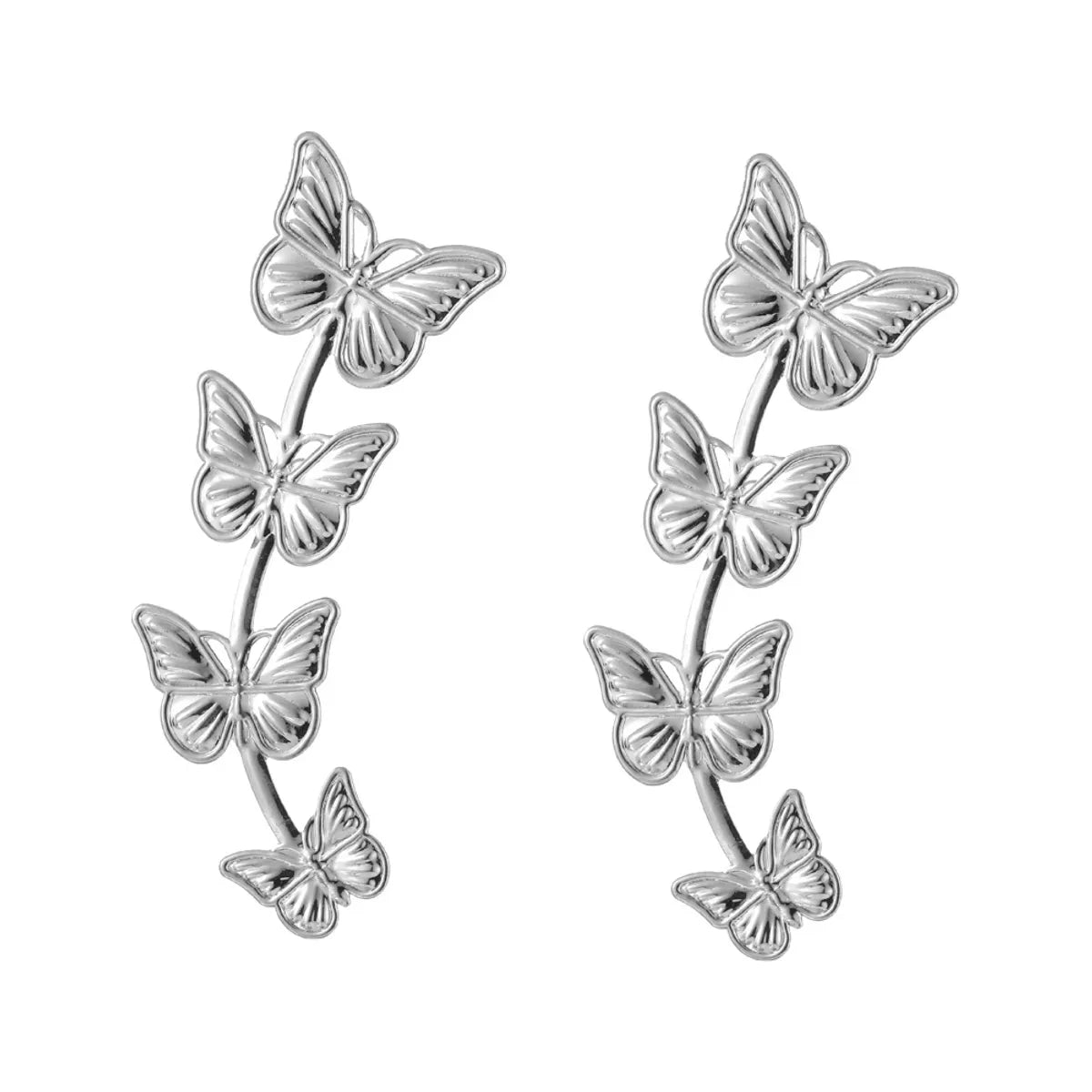 1 Pair Sweet Butterfly Plating Alloy Drop Earrings