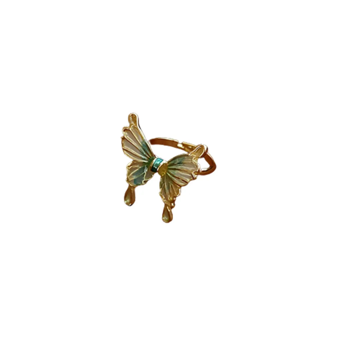 1 Pair Sweet Butterfly Plating Copper Ear Studs