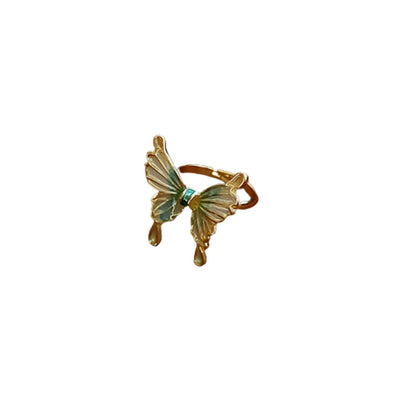 1 Pair Sweet Butterfly Plating Copper Ear Studs