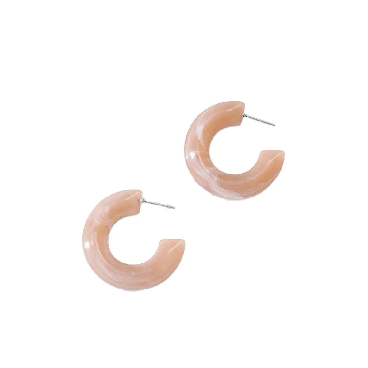 1 Pair Sweet C Shape Arylic Earrings