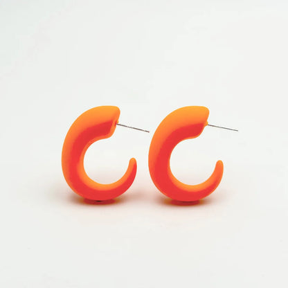 1 Pair Sweet C Shape Geometric Arylic Ear Studs