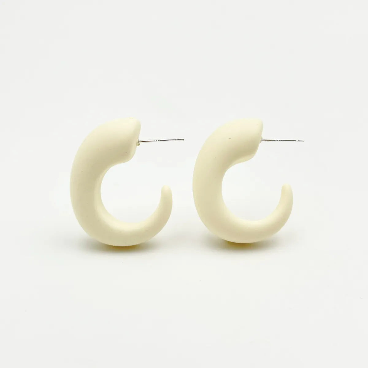 1 Pair Sweet C Shape Geometric Arylic Ear Studs