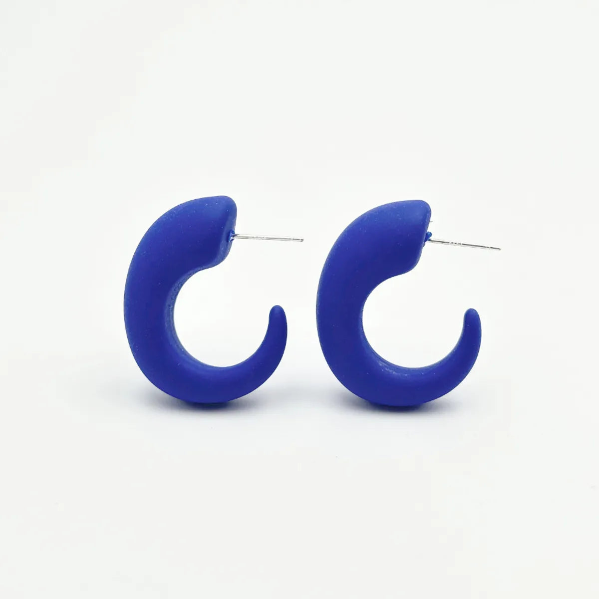 1 Pair Sweet C Shape Geometric Arylic Ear Studs