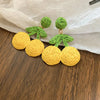 1 Pair Sweet Cherry Knitting Alloy Raffia Drop Earrings