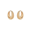 1 Pair Sweet Circle Plating Copper 18k Gold Plated Hoop Earrings
