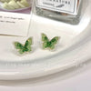 1 Pair Sweet Commute Flower Plating Inlay Alloy Artificial Diamond Earrings