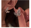 1 Pair Sweet Commute Flower Plating Inlay Alloy Artificial Diamond Earrings