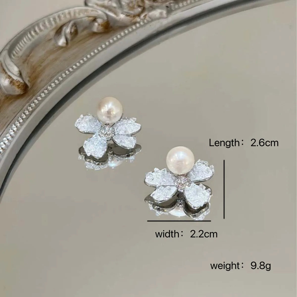 1 Pair Sweet Flower Alloy Ear Studs