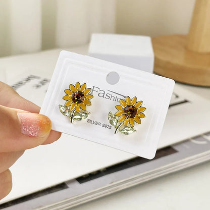 1 Pair Sweet Flower Alloy Ear Studs