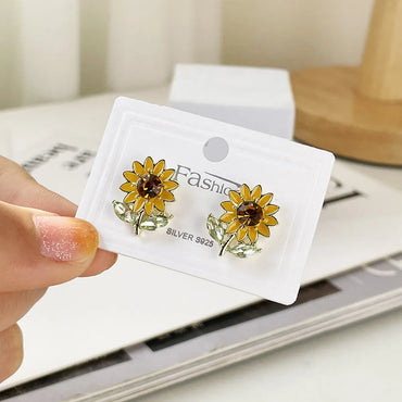 1 Pair Sweet Flower Alloy Ear Studs