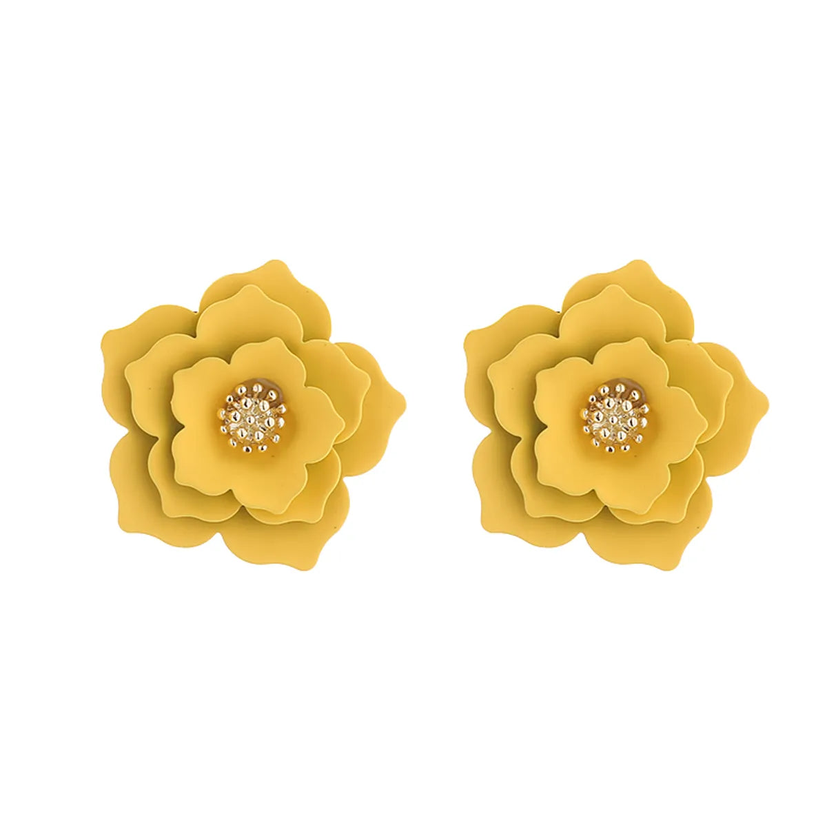 1 Pair Sweet Flower Alloy Earrings