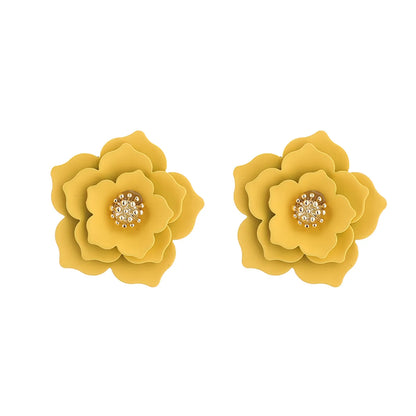 1 Pair Sweet Flower Alloy Earrings