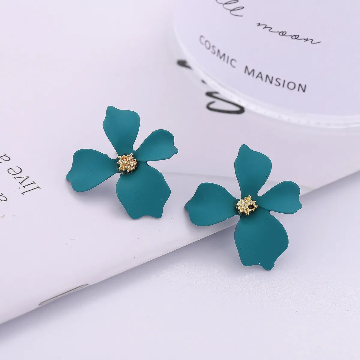 1 Pair Sweet Flower Enamel Alloy Ear Studs