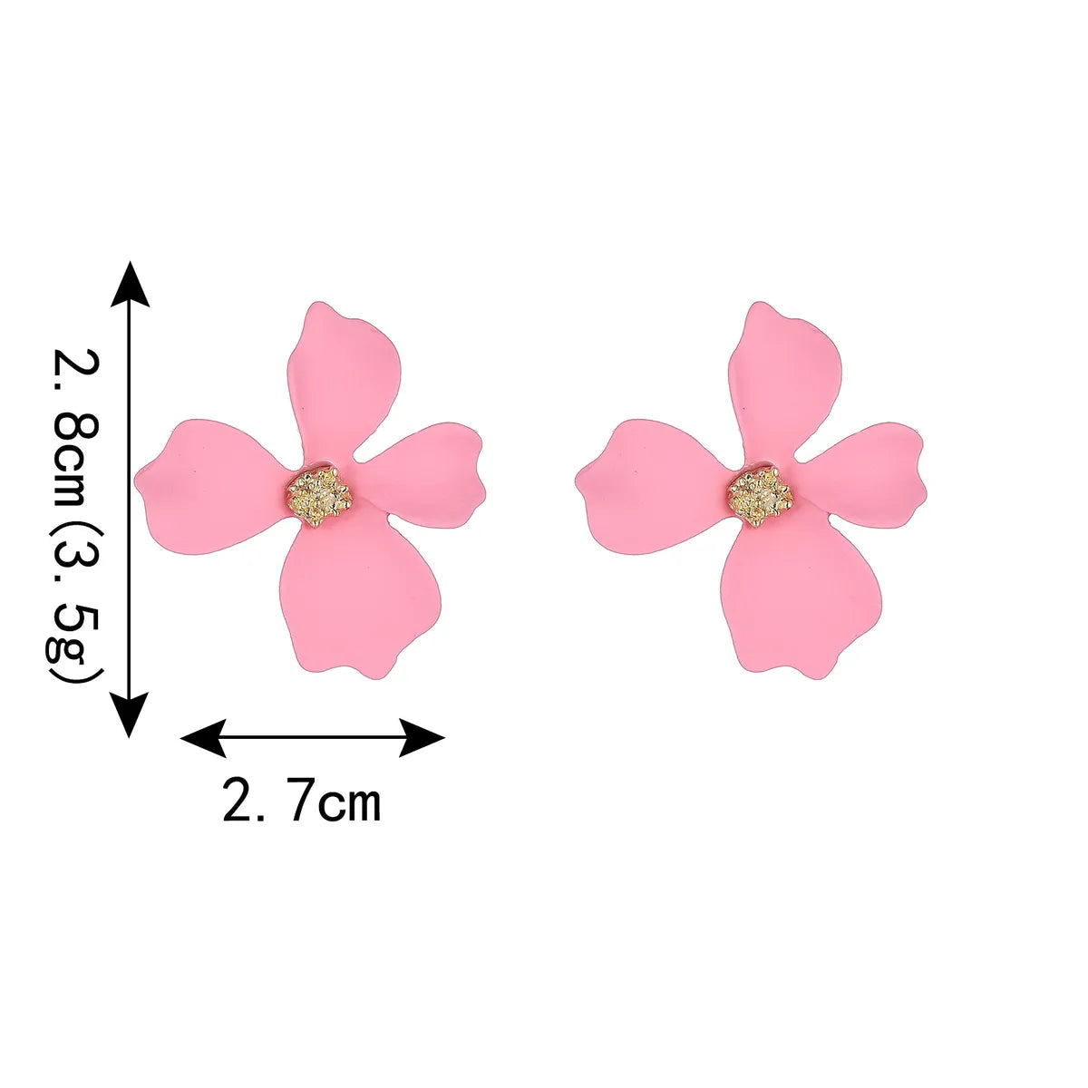 1 Pair Sweet Flower Enamel Alloy Ear Studs