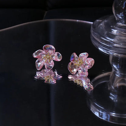 1 Pair Sweet Flower Arylic Ear Studs