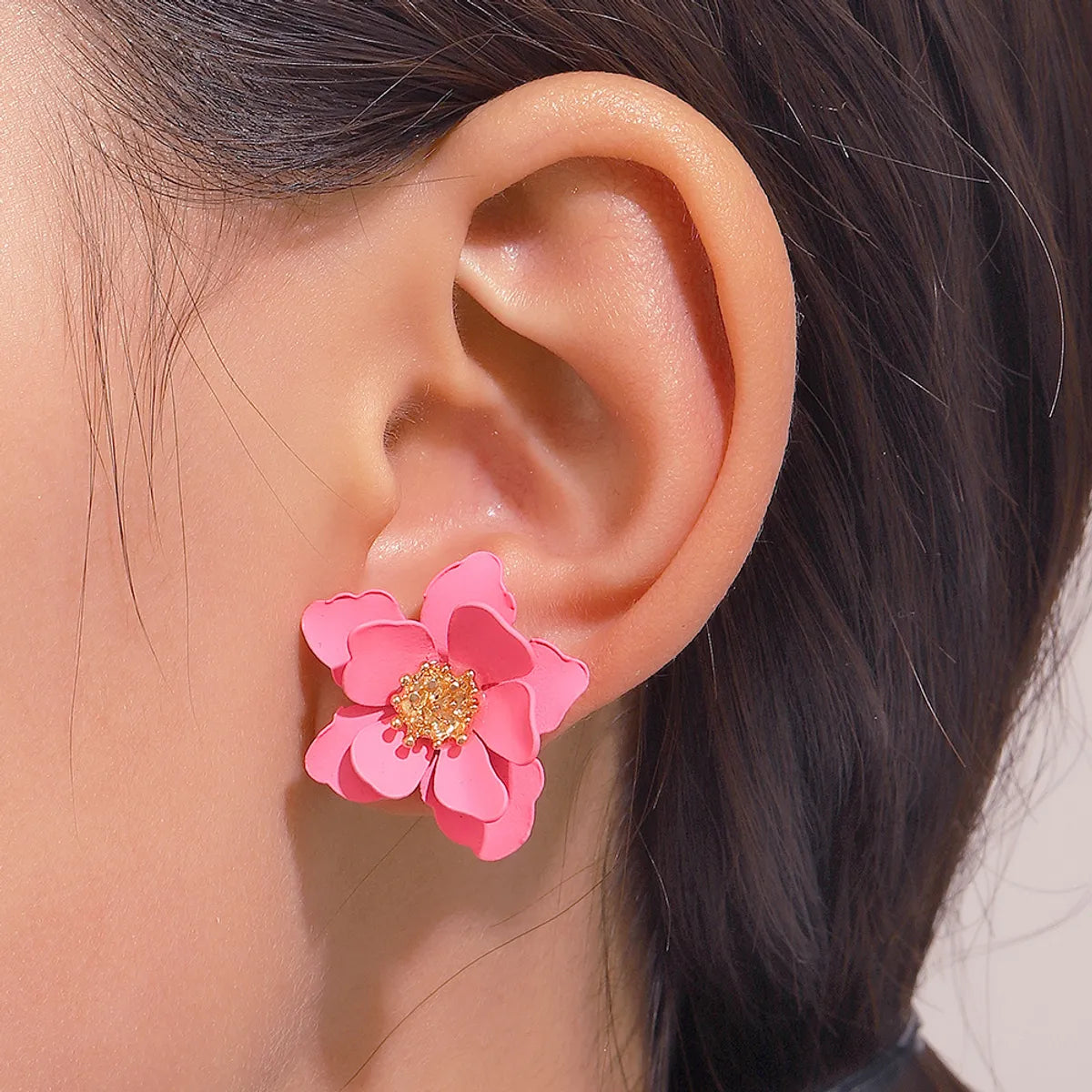 1 Pair Sweet Flower Arylic Ear Studs