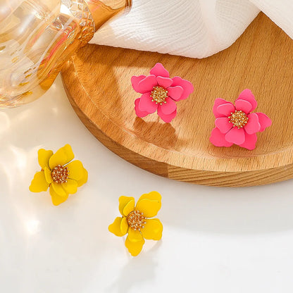 1 Pair Sweet Flower Arylic Ear Studs