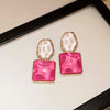 1 Pair Sweet Flower Inlay Alloy Artificial Pearls Artificial Diamond Drop Earrings Ear Studs