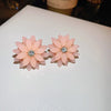 1 Pair Sweet Flower Inlay Alloy Artificial Pearls Artificial Diamond Drop Earrings Ear Studs