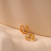 1 Pair Sweet Flower Plating Copper 18k Gold Plated Earrings