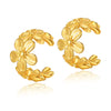 1 Pair Sweet Flower Plating Copper 18k Gold Plated Earrings