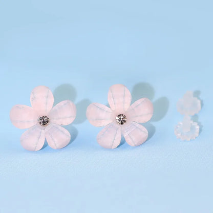 1 Pair Sweet Flower Resin Ear Studs