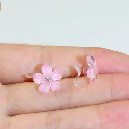 1 Pair Sweet Flower Resin Ear Studs