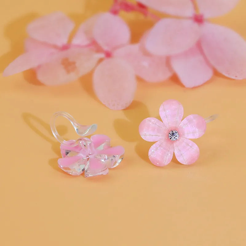 1 Pair Sweet Flower Resin Ear Studs