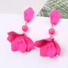 1 Pair Sweet Flower Spray Paint Arylic Drop Earrings