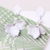 1 Pair Sweet Flower Spray Paint Arylic Drop Earrings