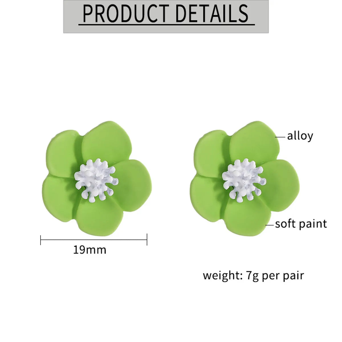 1 Pair Sweet Flower Stoving Varnish Alloy Ear Cuffs