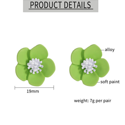 1 Pair Sweet Flower Stoving Varnish Alloy Ear Cuffs