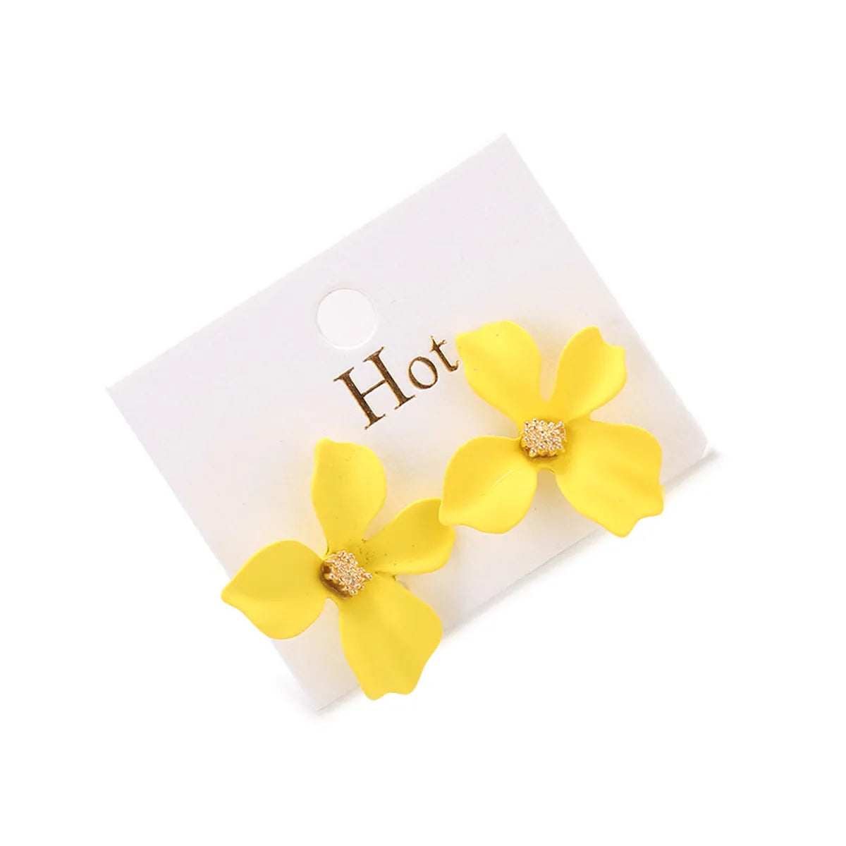 1 Pair Sweet Flower Stoving Varnish Alloy Ear Studs