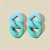 1 Pair Sweet Geometric Color Block Stoving Varnish Arylic Drop Earrings