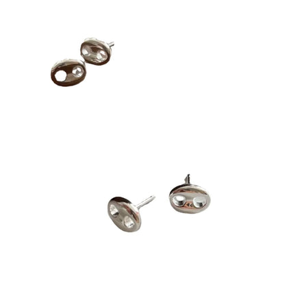 1 Pair Sweet Geometric Plating Sterling Silver Ear Studs