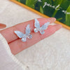 1 Pair Sweet Heart Shape Butterfly Zinc Alloy Ear Studs