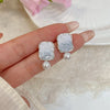 1 Pair Sweet Heart Shape Butterfly Zinc Alloy Ear Studs