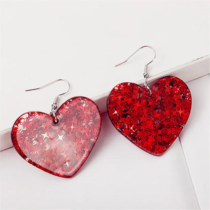 1 Pair Sweet Heart Shape Plating Arylic Ear Hook