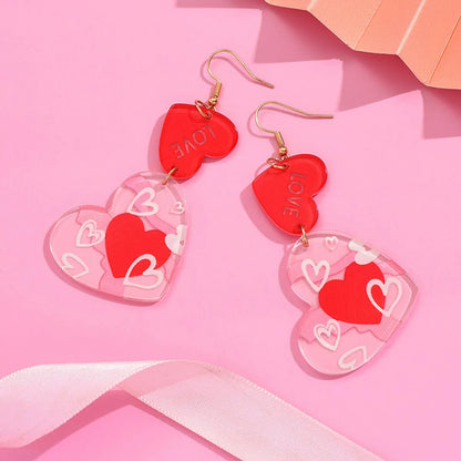 1 Pair Sweet Heart Shape Polishing Arylic Ear Hook