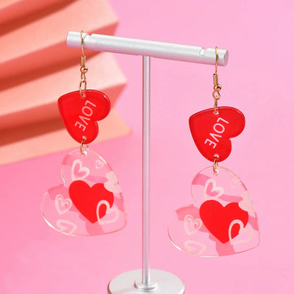 1 Pair Sweet Heart Shape Polishing Arylic Ear Hook