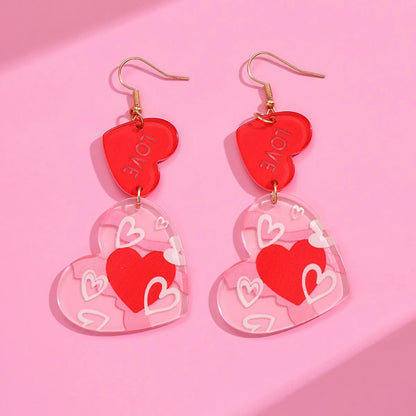 1 Pair Sweet Heart Shape Polishing Arylic Ear Hook