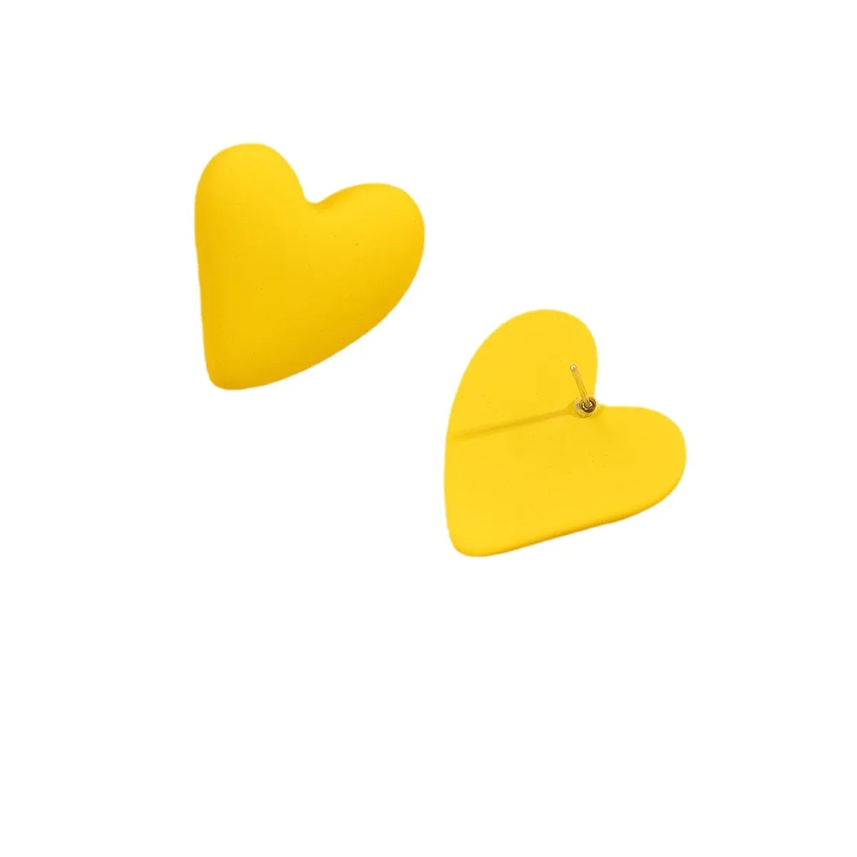 1 Pair Sweet Heart Shape Spray Paint Arylic Ear Studs