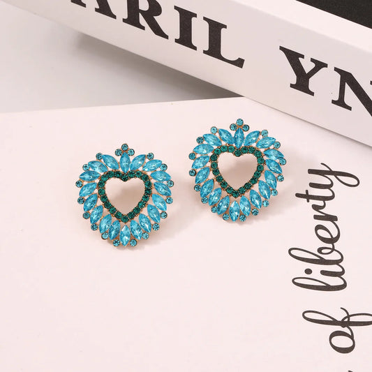 1 Pair Sweet Heart Shape Zinc Alloy Ear Studs