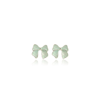 1 Pair Sweet IG Style Bow Knot Enamel Zinc Alloy Ear Studs