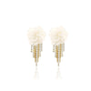 1 Pair Sweet IG Style Flower Tassel Inlay Zinc Alloy Rhinestones Drop Earrings