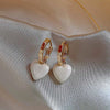 1 Pair Sweet IG Style Heart Shape Rectangle Enamel Alloy Gold Plated Silver Plated Drop Earrings