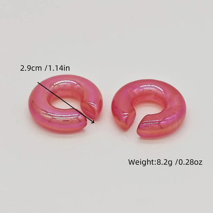 1 Pair Sweet Korean Style C Shape Arylic Ear Cuffs