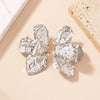 1 Pair Sweet Korean Style Flower Plating Alloy Drop Earrings